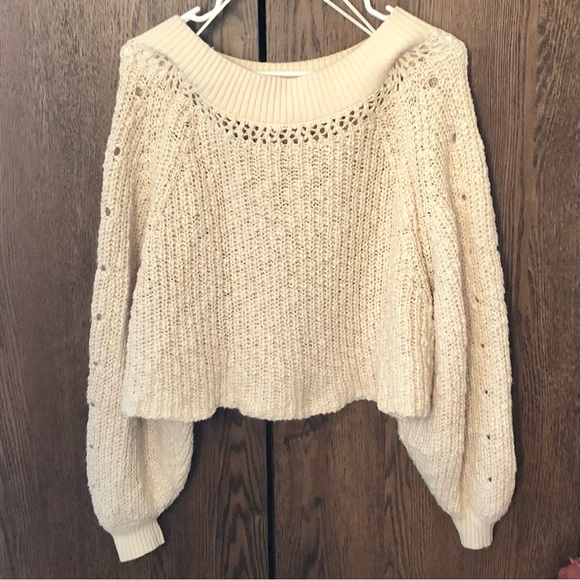 Free People Beige Sweater XS - Picture 3 of 4